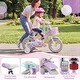 preview thumbnail 8 of 8, Gymax 12'' Kids Bike w/Training Wheels Hand Coaster Brakes Adjustable - Purple