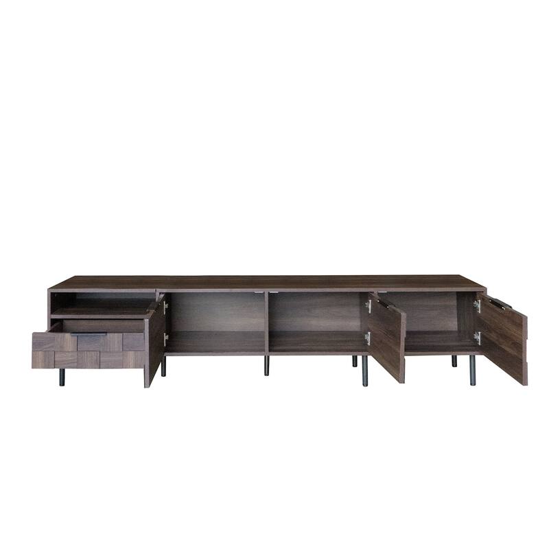 78 " Mid Century Modern Tv Stand For 65+ Inch Tvs, Tv Console With Storage Cabinets, Entertainment Center Storage