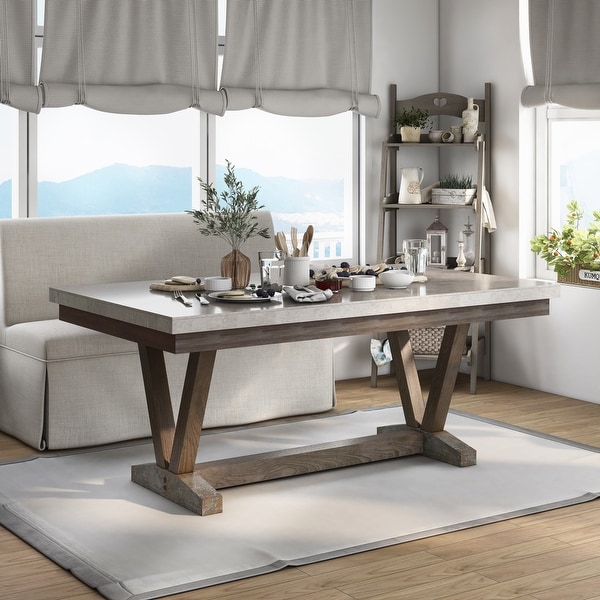 Furniture of america yoss deals marble top dining table