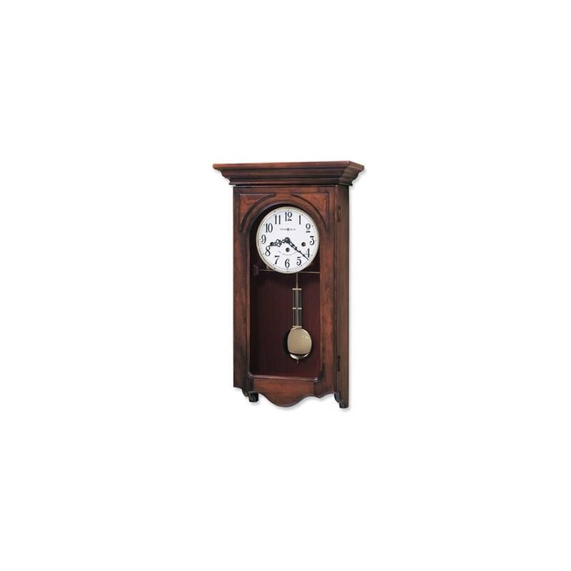 Curata Jennelle Cherry Finish Wood KeyWound Chiming Wall Clock Bed
