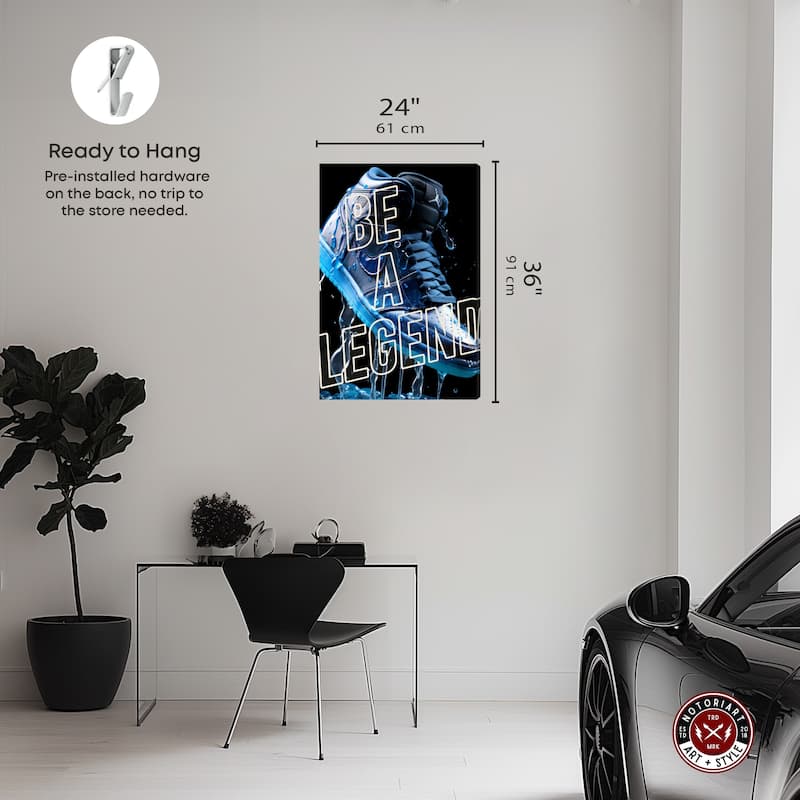 Notoriart Be A Legend Sneaker Drip Gallery Wrapped Sneaker 1 Piece Canvas Wall Art