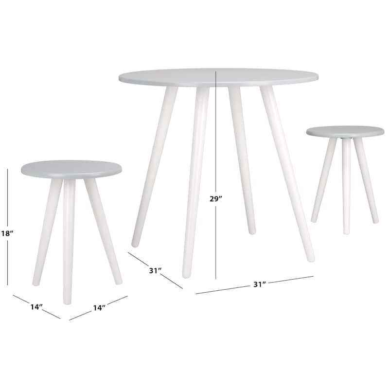 SAFAVIEH Gaynell 3-Piece Round Dining Set - 31" W x 31" L x 29" H