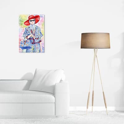 Wynwood Studio Canvas Fashion and Glam Red Hat Doll Red and Glam Wall Art Canvas Print