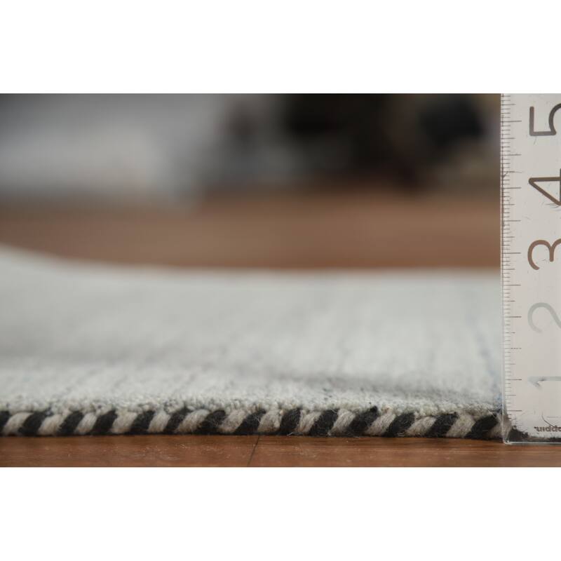 Grey Tribal Gabbeh Indian Runner Rug Hand-Knotted Wool Carpet - 2'4" x 9'8"