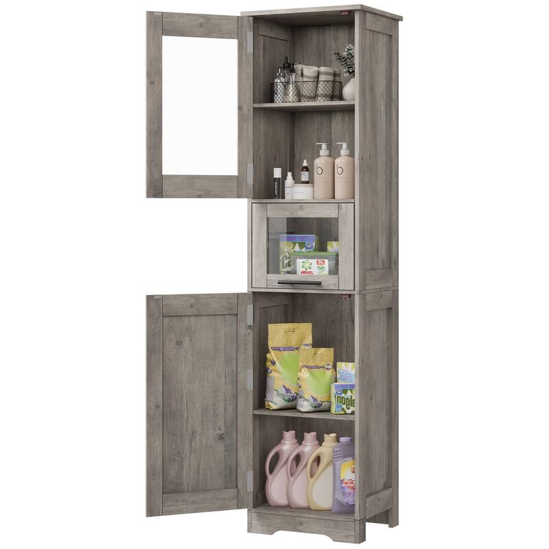 67" Tal Storage Cabinet with Glass Doors