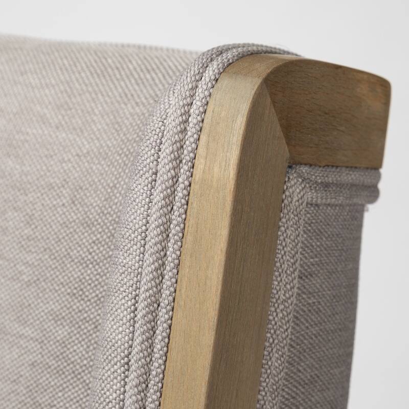 Tenton Grey Fabric Wrap Seat W/Light Brown Solid Wood Frame Dining Chair (Set of 2) - 23.5L x 19.0W x 36.8H