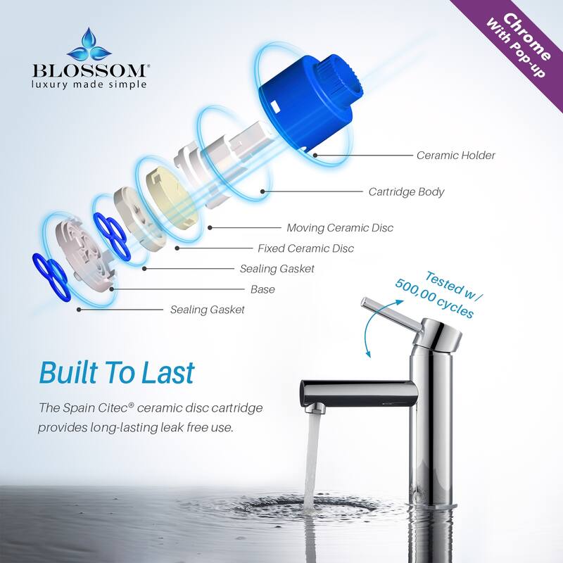Solid Brass Leed Free Single Handle Bathroom Faucet