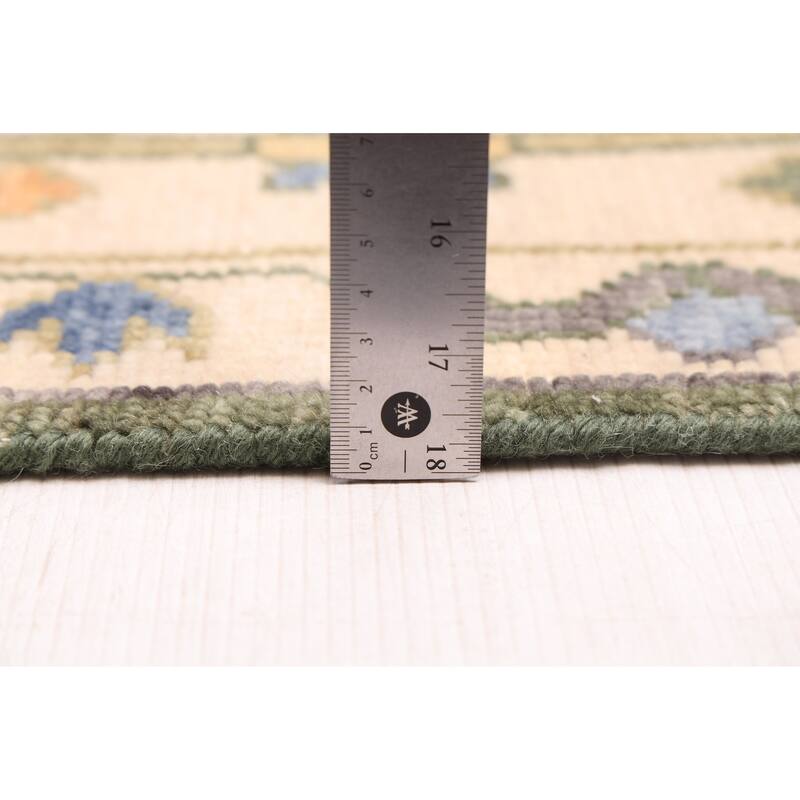 ECARPETGALLERY Hand-knotted Modern Oushak Green Wool Rug - 8'0 x 10'0