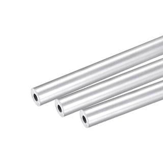 Tubo Redondo De Aluminio 6063 - 6mm Exterior, 3mm Interior, 250mm Largo, Pack De 4 Unidades