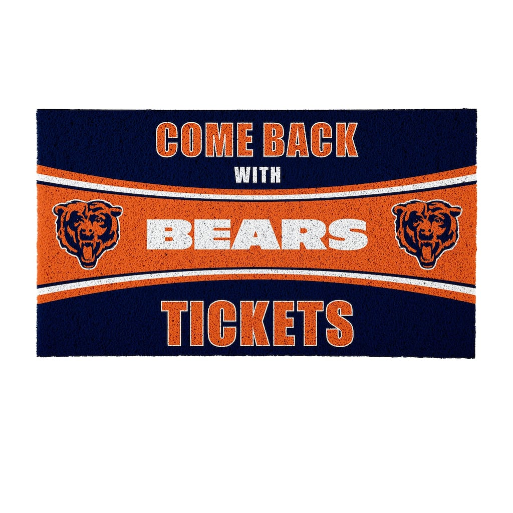 Chicago Bears 28 in. x 16 in. PVC "Come Back With Tickets" Trapper Door Mat