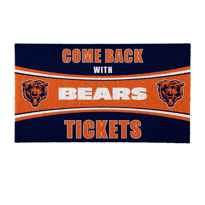 Chicago Bears 28 in. x 16 in. PVC "Come Back With Tickets" Trapper Door Mat