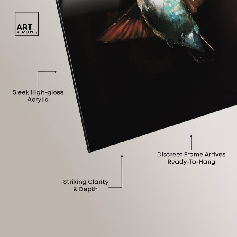 Royal Bird II Acrylic by Art Remedy, Ready to Hang
