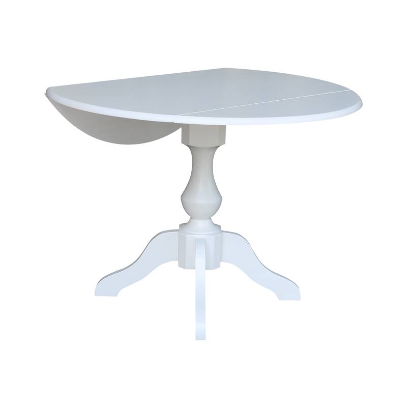 42" Round Dual Drop Leaf Pedestal Table