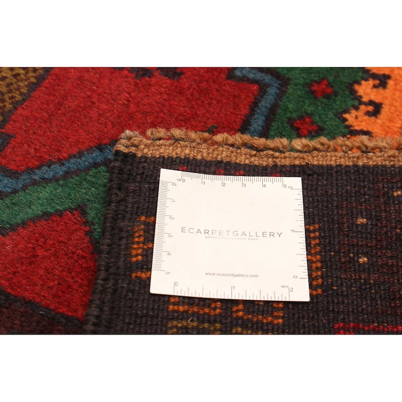 ECARPETGALLERY Hand-knotted Baluch Red Wool Rug - 3'5 x 6'6