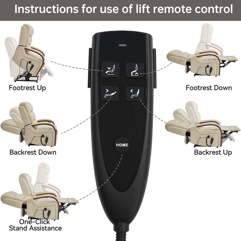 Infinite Position Dual Motor Power Lift Recliner with Heat Massage & Heavy Duty Motion Mechanism