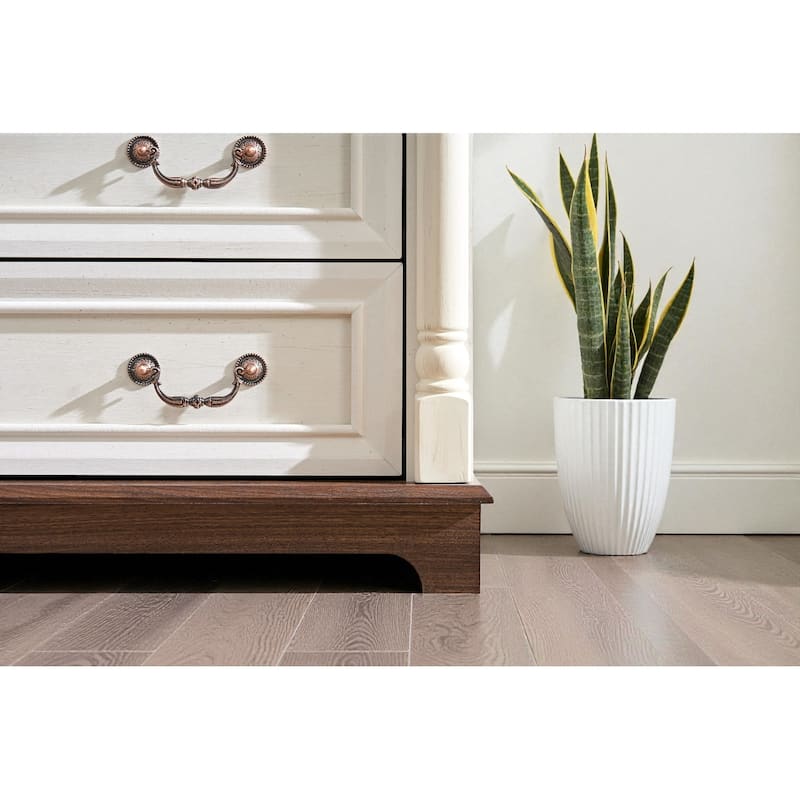 Rustic 7-Drawer Dresser Chest for Bedroom Wooden Base Storage Cabinet Antique Two-Tone Wood Grain for Living Room