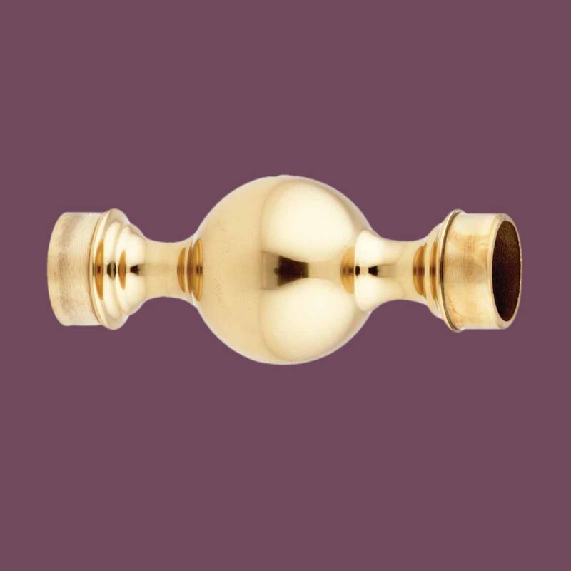 Brass Ball Joint Fitting 1.5" OD Bar Foot Rail Connector Renovators Supply - N/A