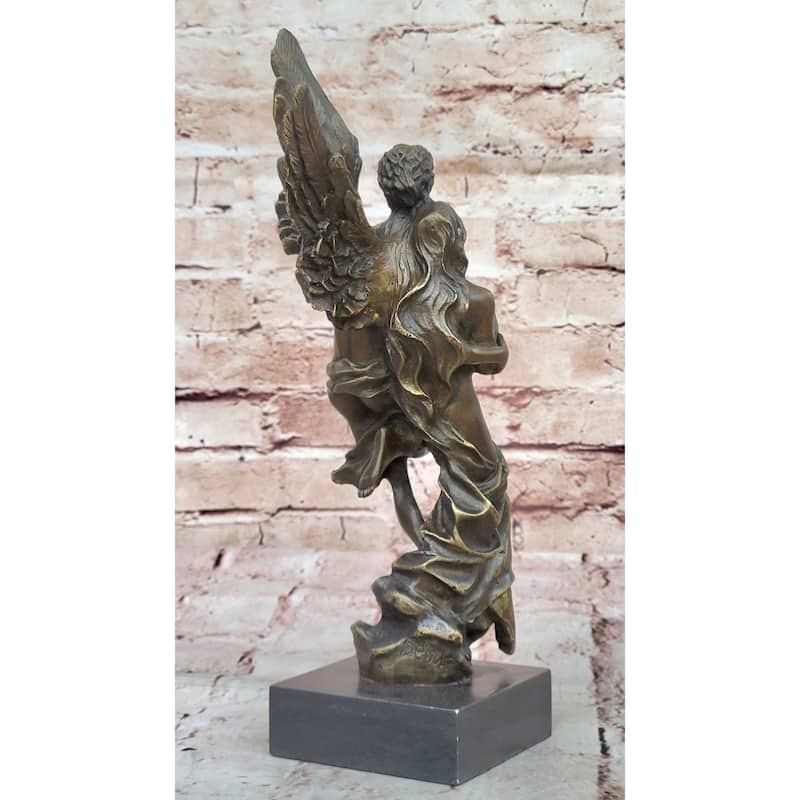 Bronze Angel Carrying Woman Statue – Romantic Eros Psyche