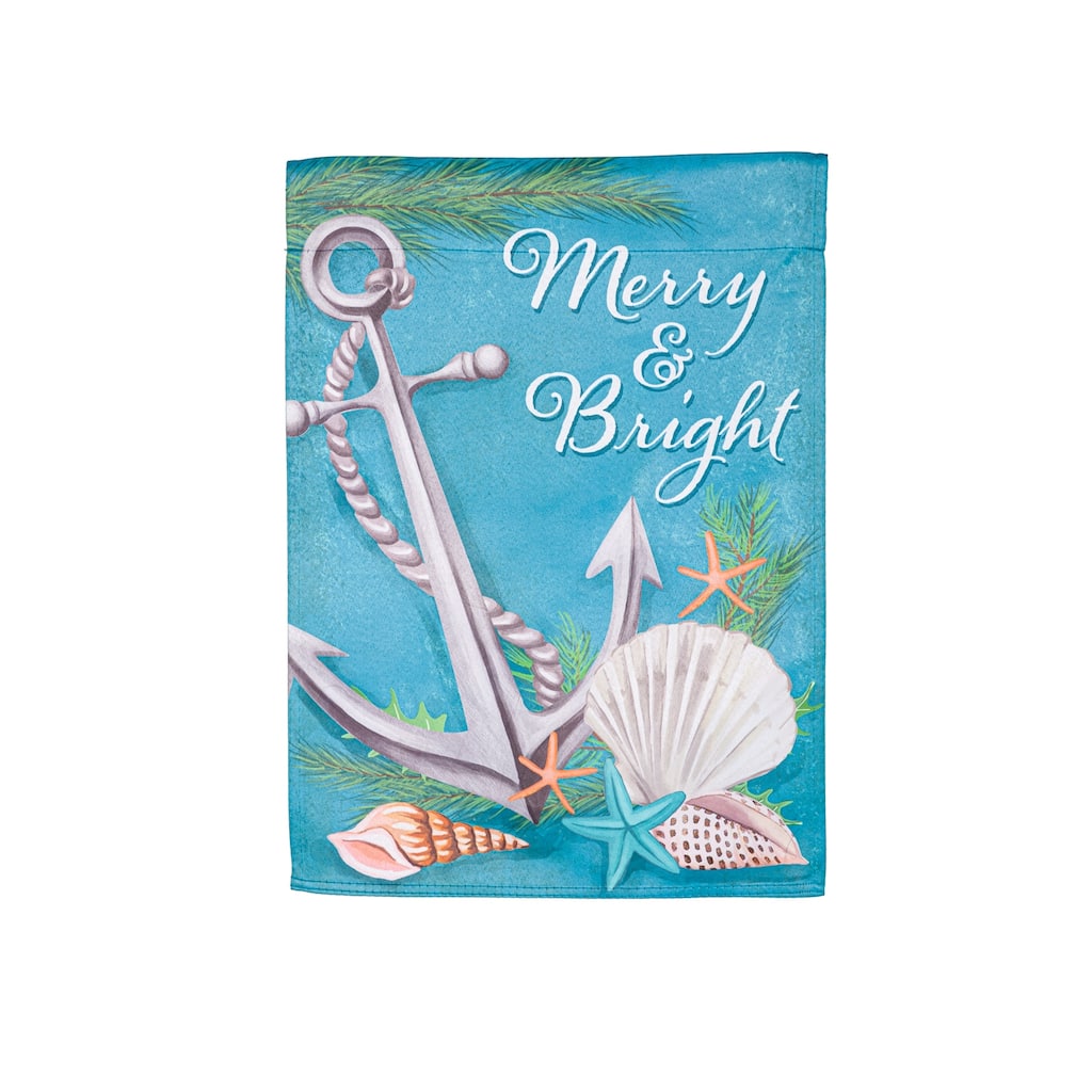 Anchor Suede Garden Flag - Multi - Color