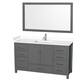 Option Dark Gray / White Cultured Marble Top / Brushed
