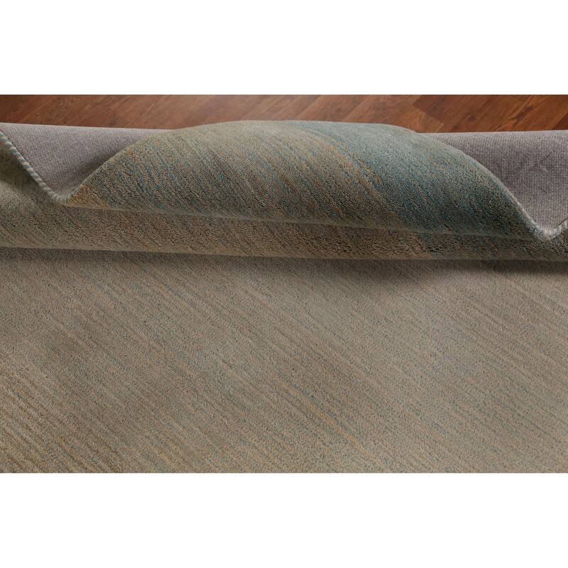 Striped Modern Gabbeh Indian Area Rug Hand-Tufted Wool Carpet - 5'3" x 7'7"