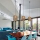 preview thumbnail 2 of 3, Meredith Dark Yellow 1-Light Rattan Cage Basket Pendant Light