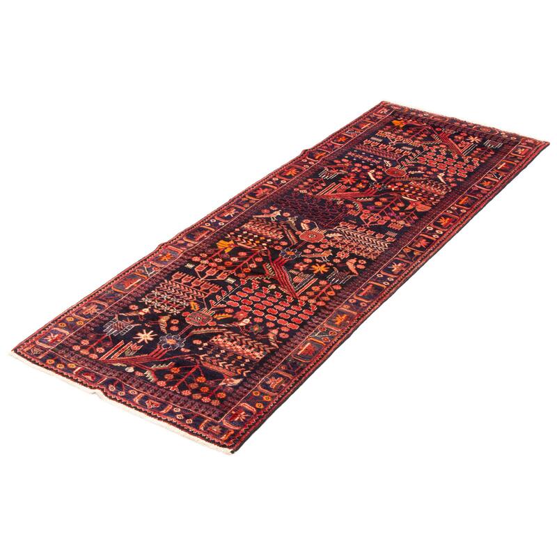 ECARPETGALLERY Hand-knotted Anadol Navy Wool Rug - 3'7 x 9'7