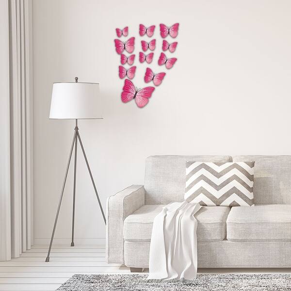 Shop 12pcs 3d Butterfly Wall Sticker Decal Sticker For Room