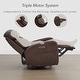 preview thumbnail 24 of 28, Kinsley Triple Motor Leather Power Swivel Recliner with Adjustable Lumbar
