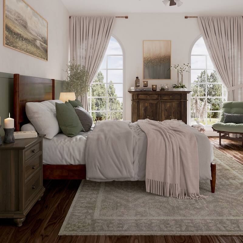 Pasadena Solid Wood Low Profile Platform Bed