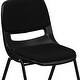 preview thumbnail 8 of 10, 880 lb. Capacity Padded Ergonomic Shell Stack Chair with Metal Frame - 23.5"D x 19.25"W x 32"H