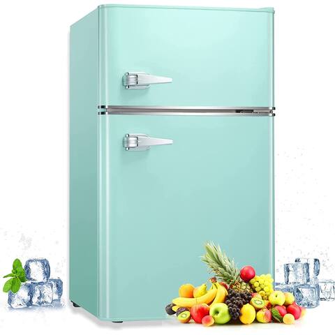 3.2 CU FT Compact Mini Refrigerator Separate Freezer, Small Fridge
