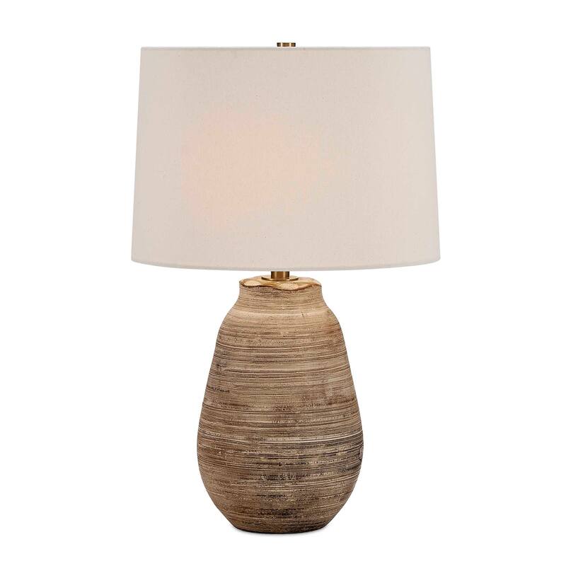 Uttermost Tonachio Etched Urn Table Lamp - 16.00" W x 25.25" H x 16.00" D