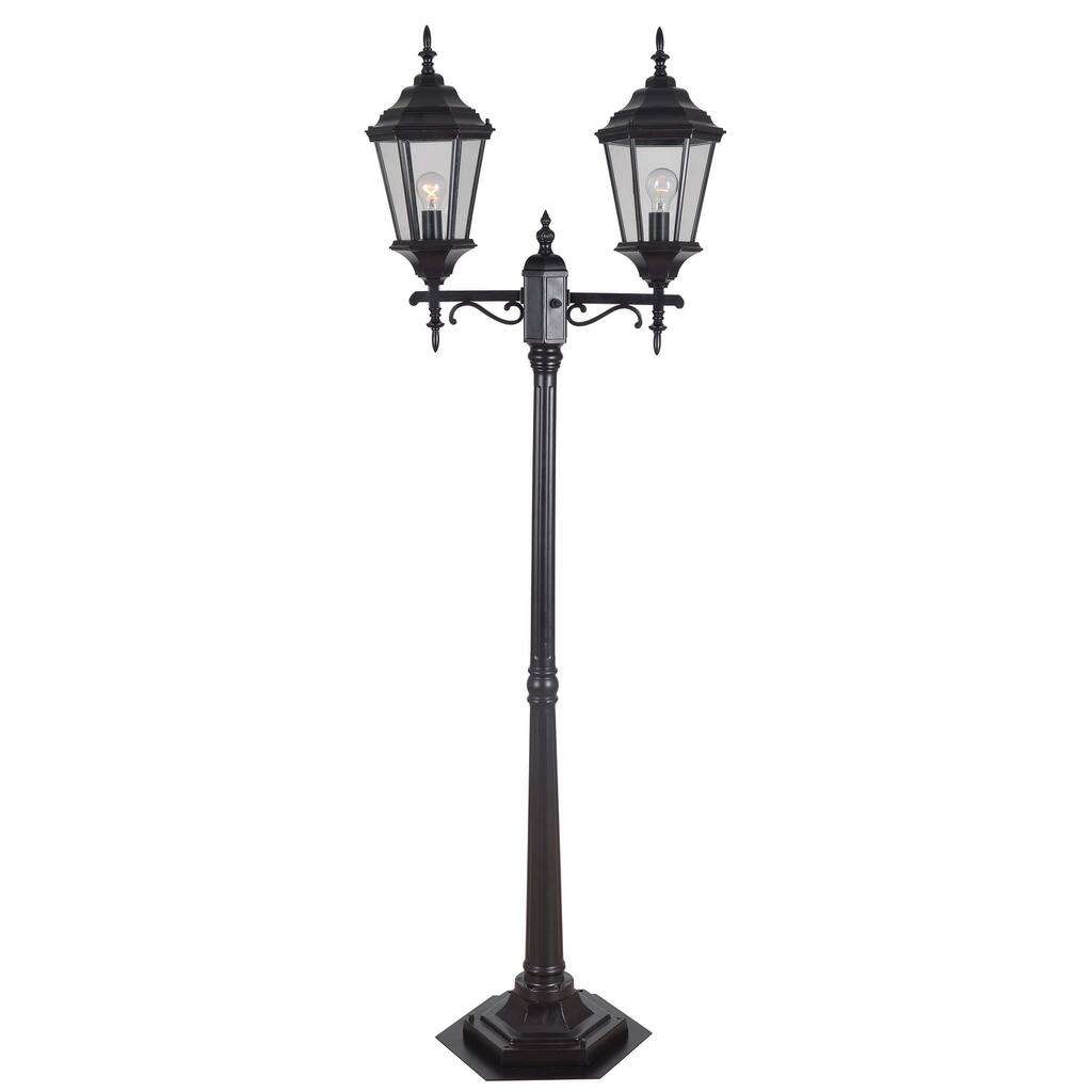 Kenroy Home Villa 2-Light Post Light - Oil Rubbed Bronze