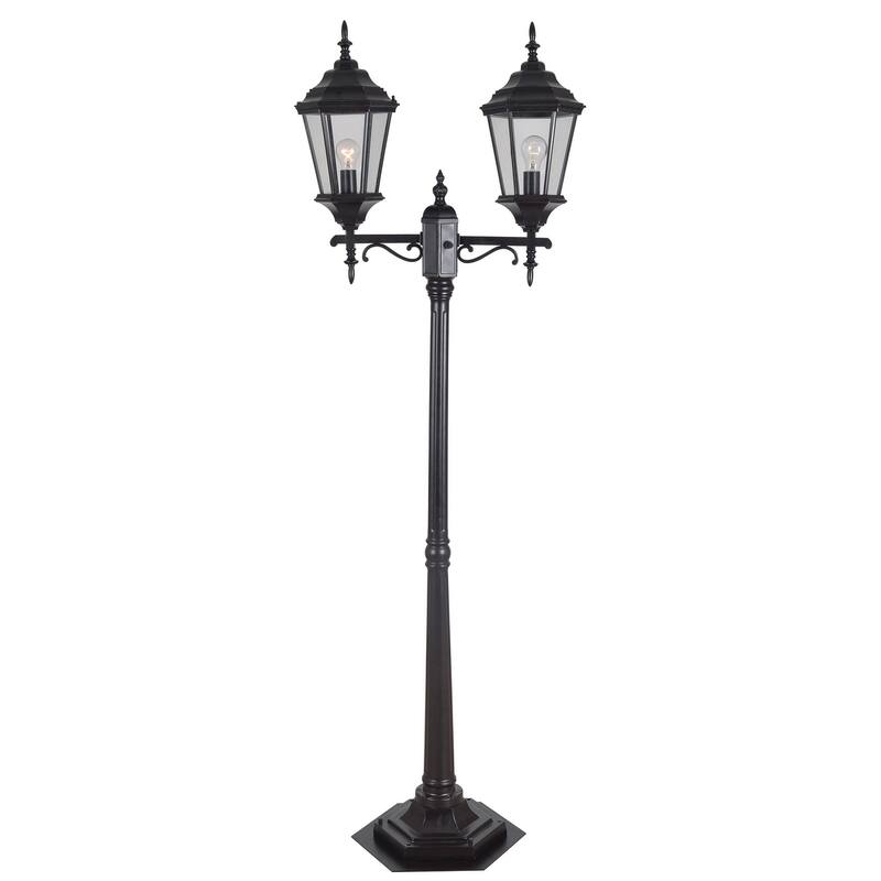 Kenroy Home Villa 2-Light Post Light - Oil Rubbed Bronze