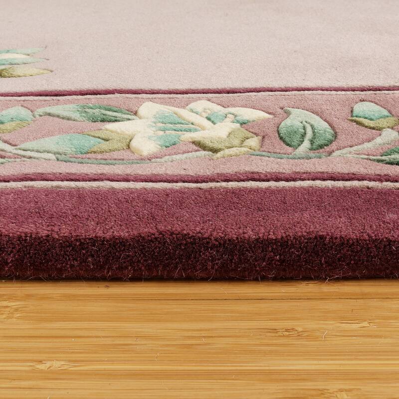 Gertmenian Oriental Estate Traditional Oriental Floral Border Metallion Hand Knot Wool Area Rug Collection