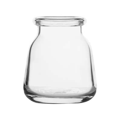 Elements 5In Clear Milk Bottle Glass Vase