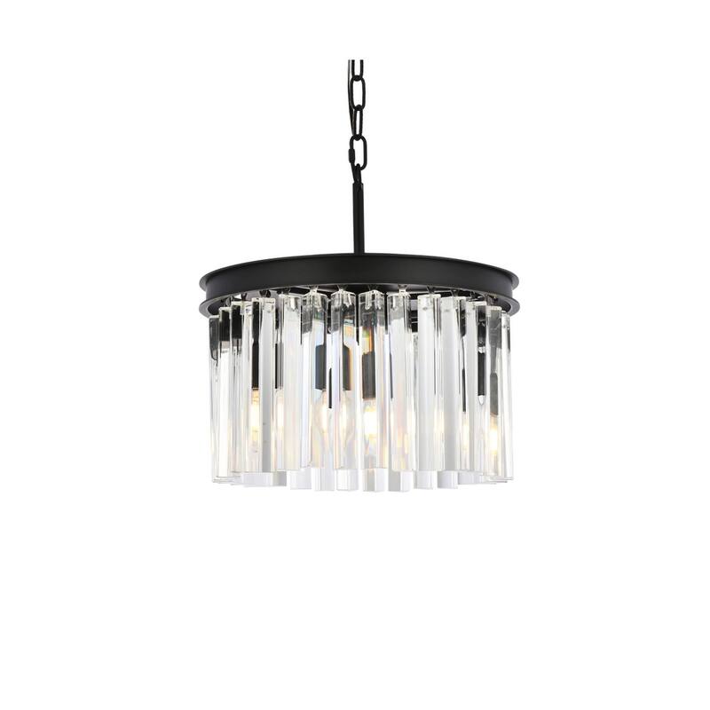 Royce Edge 3-Light Matte Black Pendant