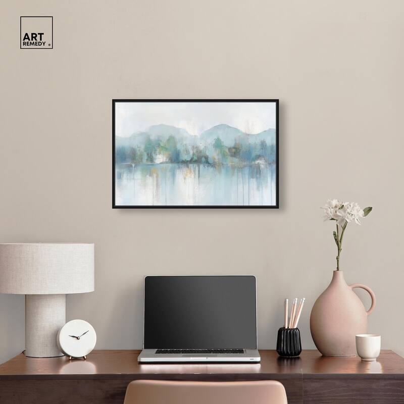 Mirrored Aqua Dream II Canvas by Art Remedy