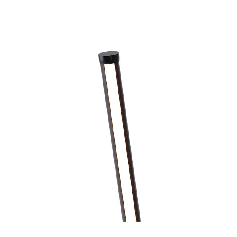 1-Light Black LED Stick Table Lamp With A White Acrylic Diffuser