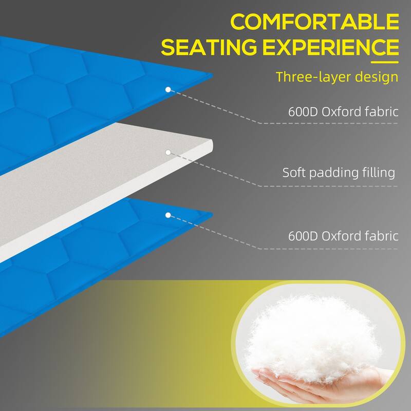 Adjustable foldable recliner with cushion and pillow two-piece set