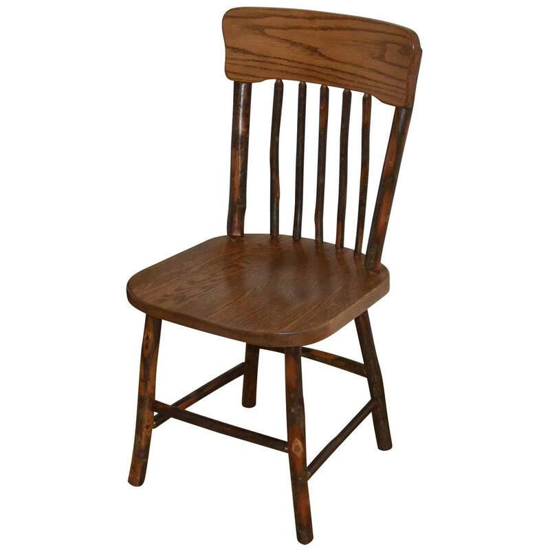 Hickory Panel Back Dining Chair - Side Chair - Walnut Finish