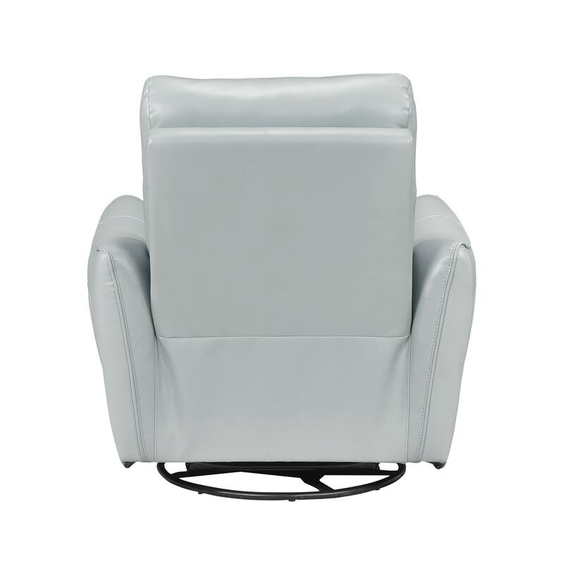 Esther 36" Leather Swivel Glider Recliner - Pull-Handle Motion