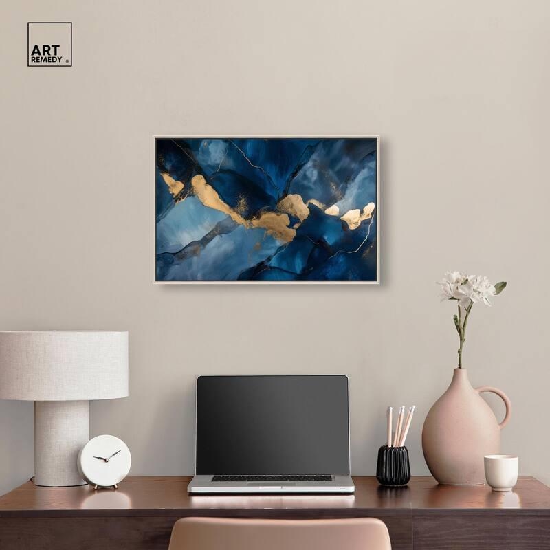 Dark Texture Golden Touch I Canvas by Art Remedy