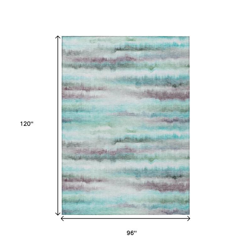 HomeRoots Striped Transitional Rectangle Outdoor Rug