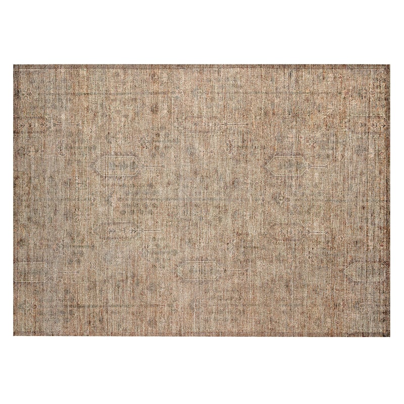 Machine Washable Indoor/ Outdoor Chantille Traditional Distressed Rug