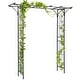 preview thumbnail 2 of 8, Outsunny 82” Decorative Metal Garden Trellis Arch with Durable Steel Tubing & Elegant Scrollwork, Perfect for Weddings