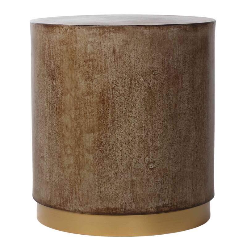Cortesi Home Tunbridge Round Wooden Ottoman