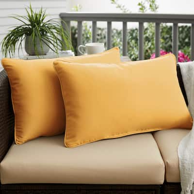 Butter Yellow Indoor/ Outdoor Pillow Set