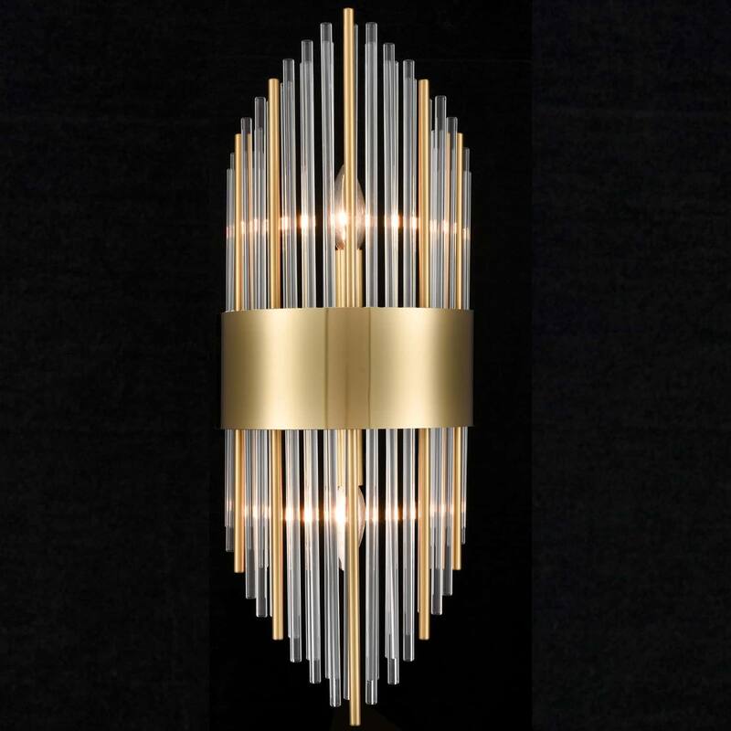 Peruggia Modern Flute Shape Glass Wall Sconces 2-Pack Wall Sconce Lighting